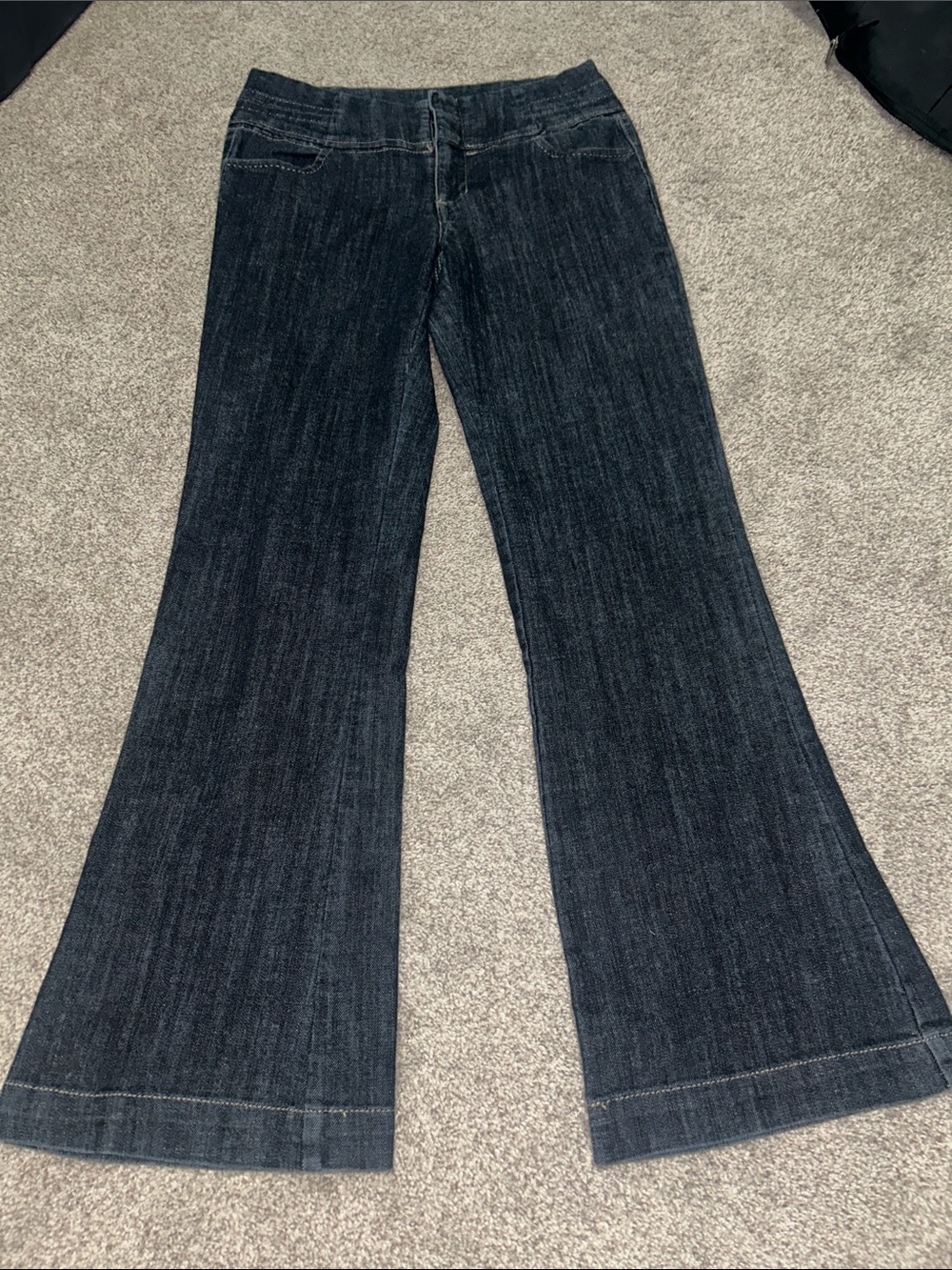 Wide Leg Dark Indigo Jeans for Women